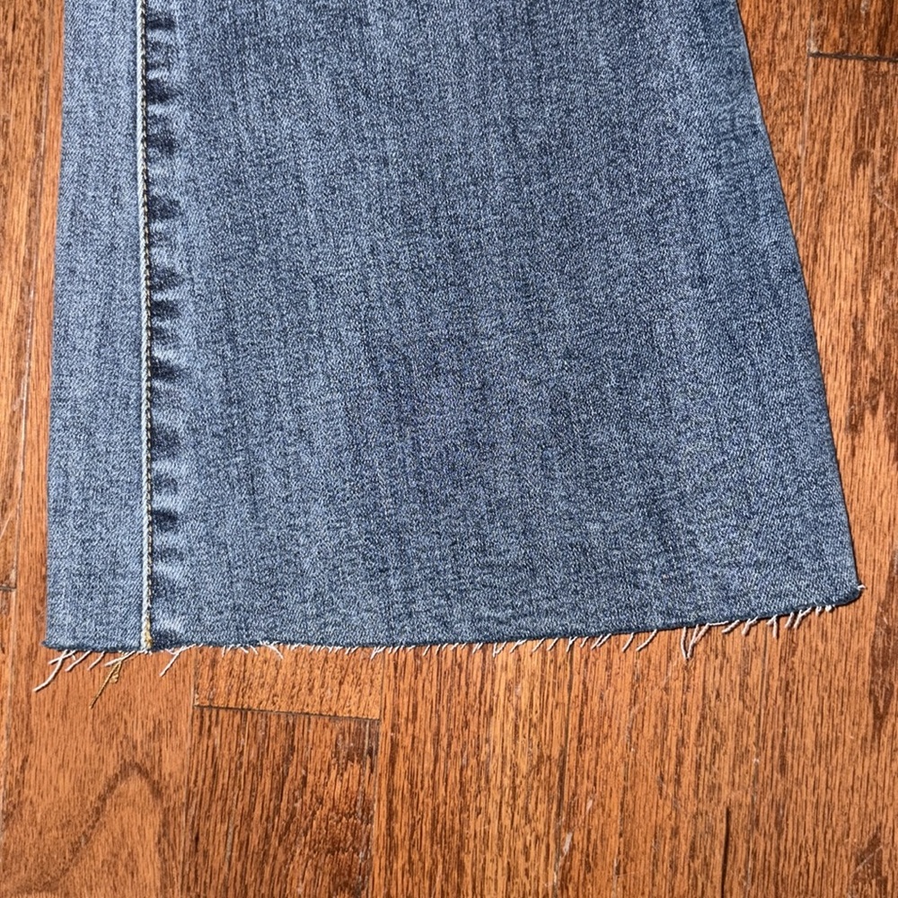 Chelsea & Violet Pink Lace Top with Denim Flare Stretch Jeans Size L 10/12 NWT - Picture 7 of 7